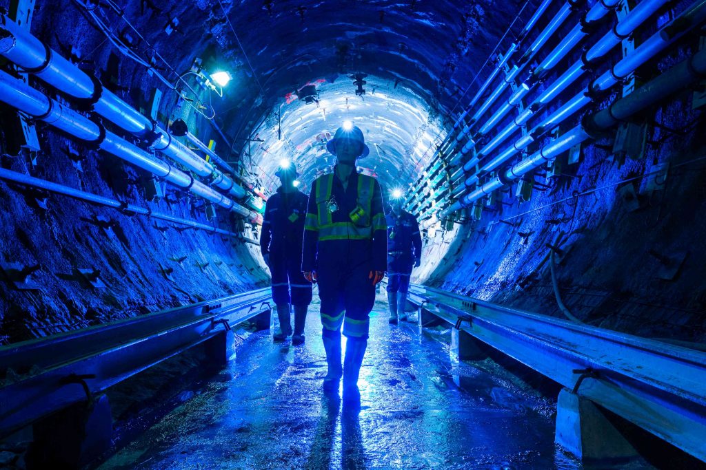 Workers underground at Cameco’s 50%- owned Cigar Lake uranium mine in Saskatchewan. Credit: Cameco