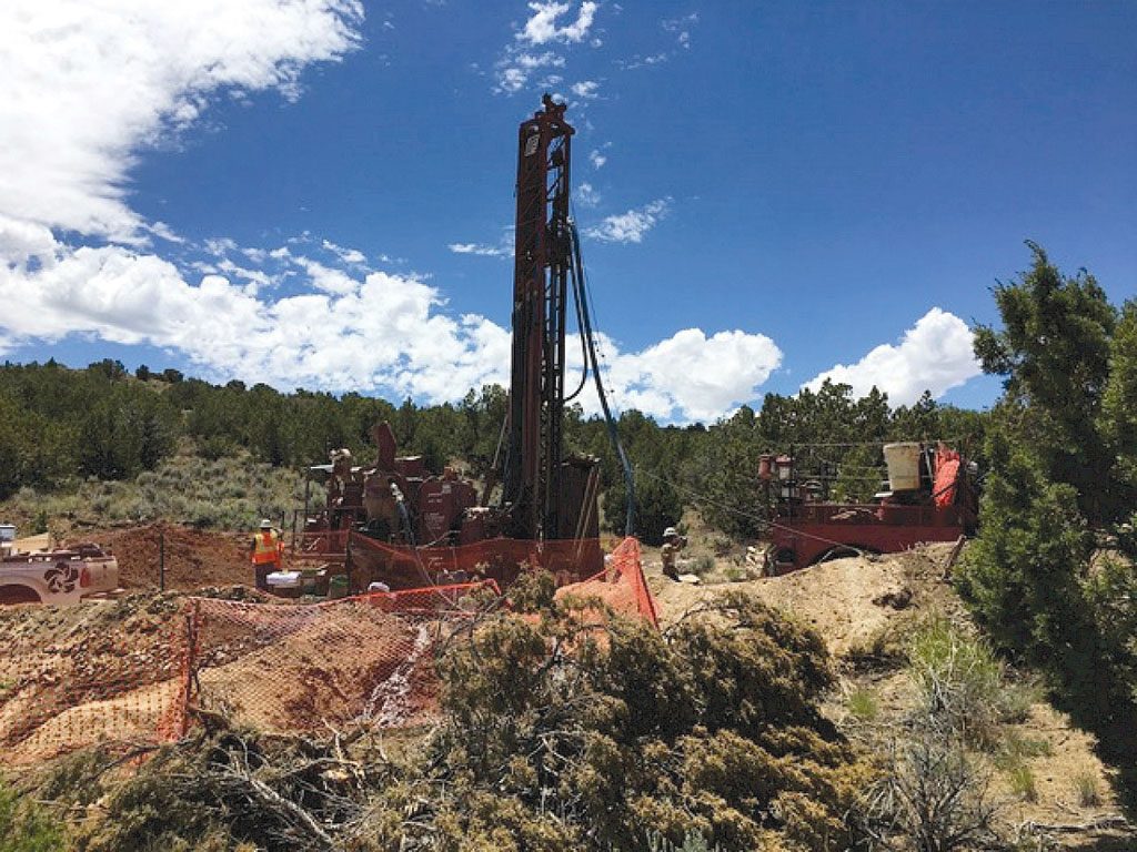 A drill rig at NuLegacy Gold’s Red Hill gold project in Nevada. Credit: NuLegacy Gold.