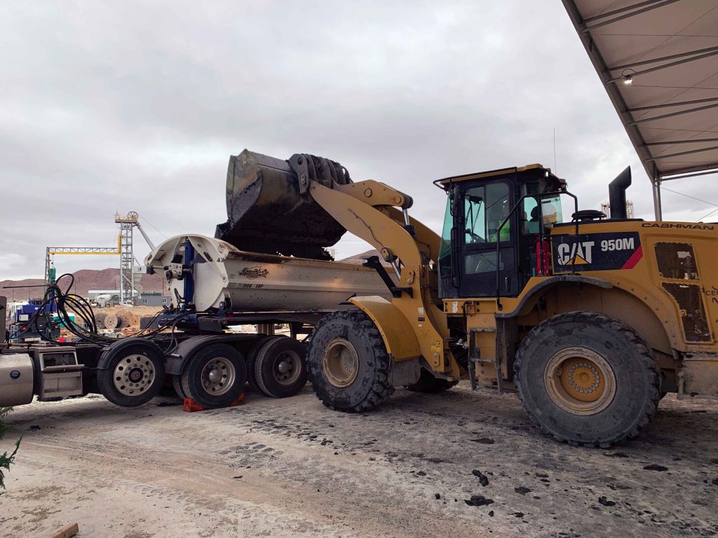 Loading a truck at Pumpkin Hollow. Credit: Nevada Copper Corp. 