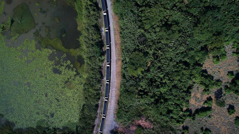 Prodeco coal train in Colombia