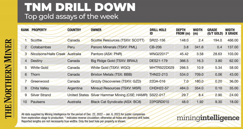 TNM Drill Down for the trading between Dec. 22, 2022-Jan. 6, 2023