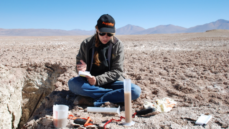 Tests at the Salta lithium project.