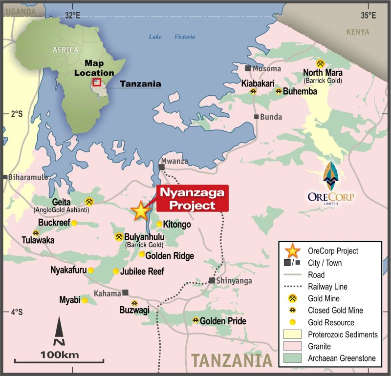 OreCorp Nyanzaga Map