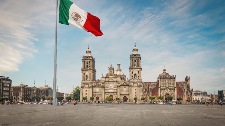 Mexico City Cathedral Square Adobe Stock