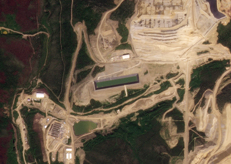 Victoria Gold Eagle Mine Landslide Planet Labs B4