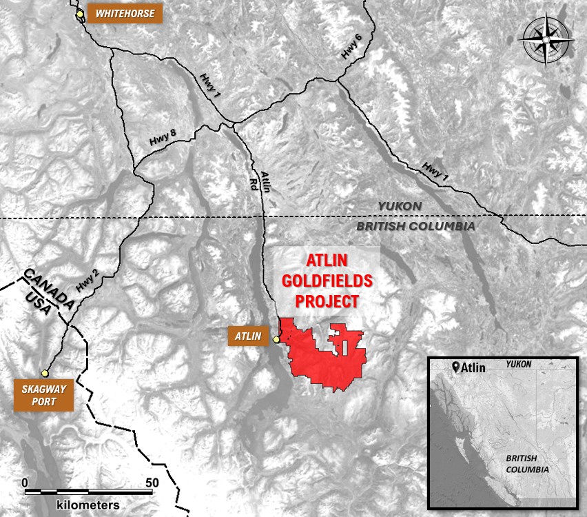 Atlin Goldfields Map Brixton Metals BC