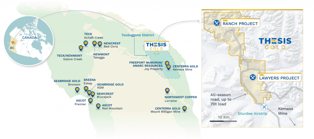 Thesis Gold Map Lawyers -Ranch Project BC