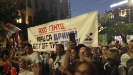 Rio Tinto Serbia Jadar Lithium Protest Aug. 24