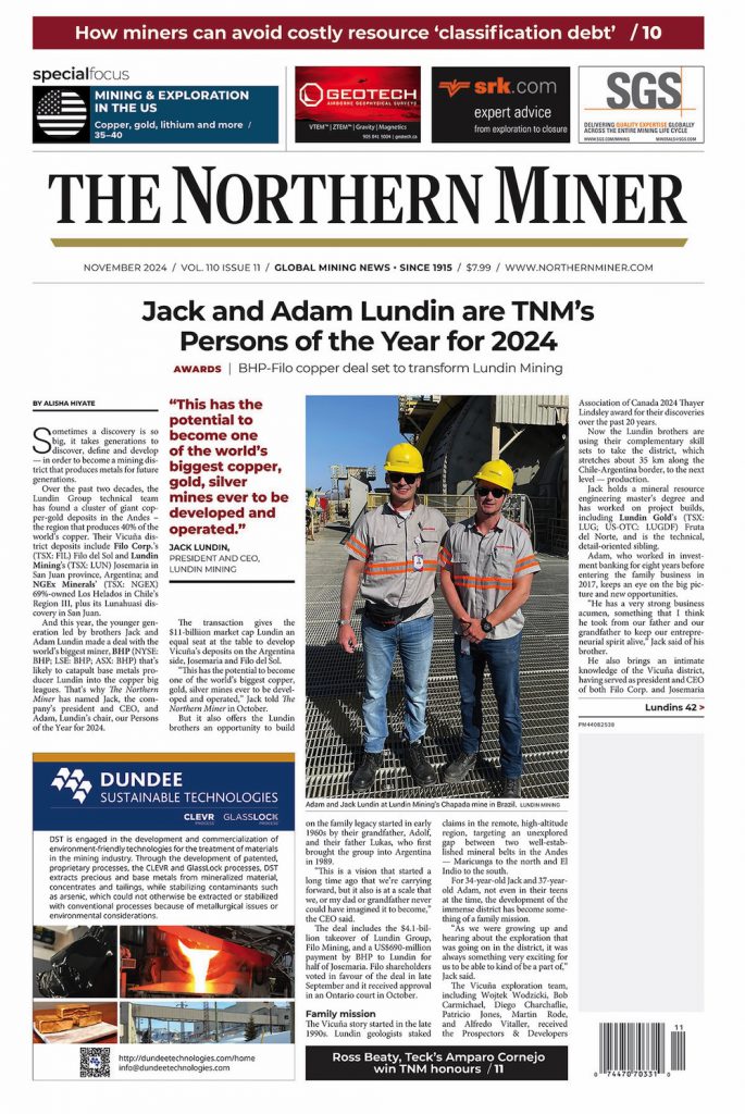 November 2024 issue of The Northern Miner